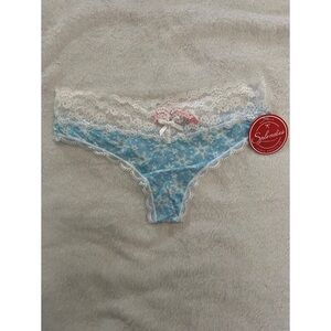 Splendid Blue Lace Trim Panties